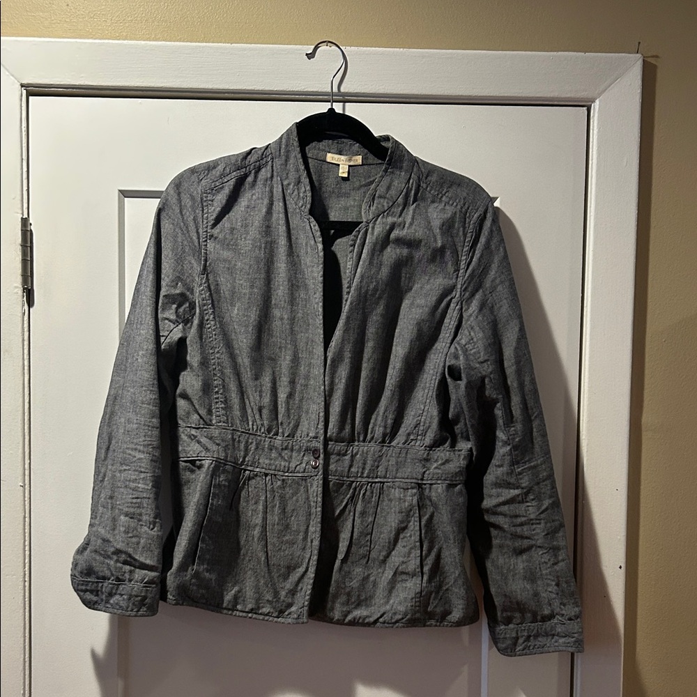 Eileen Fisher Charcoal Jacket. Excellent Condition. Light weight.